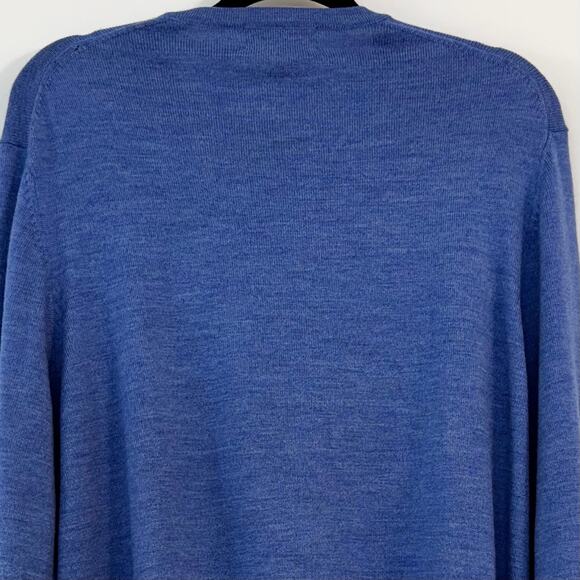 Brooks Brothers Stretch Merino Wool V-Neck Pullover Sweater Light Blue Men's L - Picture 7 of 11